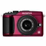 Olympus Фотоаппарат Olympus E-PL2 Red Kit 14-42/40-150 Black