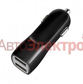 Зарядное устройство Deppa Ultra 2 USB, 3,1A, черный, (USB1 – 2.1A, USB2 - 1A)