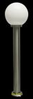 Светильник GPL-062PE2 E27 60Вт IP44 нержавеющая сталь, плафон-матовый шар PMMA-250мм Degran