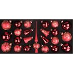 Новогодняя сказка Набор новогодних ёлочных шаров 23 предмета (вишневый)