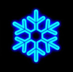 Светодиодная снежинка "Синяя"