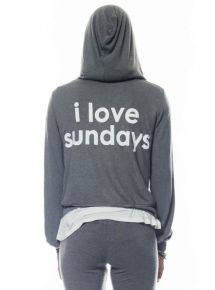 Худи серая Comfy/I Love Sundays