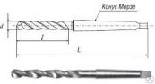 Сверло с кон. хв., правые, удлиненное, ГОСТ2092-77