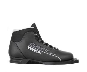 Ботинки лыжные TREK Classic ИК (черный, лого серый) р.46