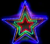 Светодиодное панно звезда "Разноцветная"