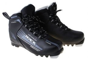 Ботинки лыжные TREK Blazzer NNN ИК (черный, лого серый) р.46