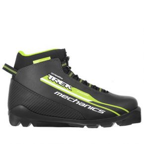 Ботинки лыжные TREK Mechanics SNS ИК (черный, лого салатовый) р.45