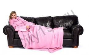 Плед-одеяло с рукавами, розовый