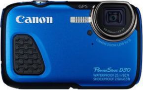 Цифровой фотоаппарат Canon PowerShot D30 чёрно-голубой (blue)
