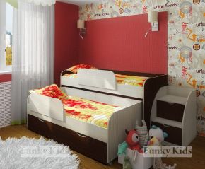 Двухъярусная кровать Фанки Кидз 8 с выдвижным спальным местом, Funky Kids (Россия)