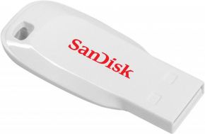 USB Flash Drive Sandisk 8 Gb Cruzer Blade White