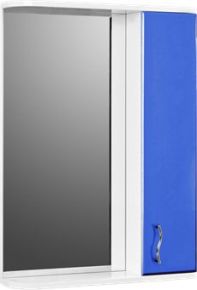 Зеркало-шкаф АкваМаста 20 правостороннее синий металлик АкваМаста