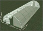 Теплица фермерская "Арочная-5" из профильной трубы 25х25х1,5мм, Арка Фермой, шаг 1 метр,, размер 10 м