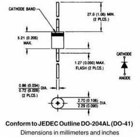 1N4001 (50V, 1A) DC