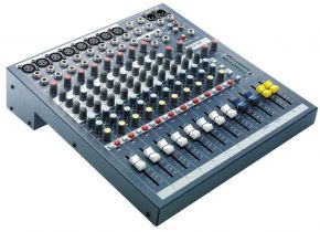 Soundcraft EPM8 аналоговый микшерный пульт, 8моно +2 стерео., микрофонные предусилители GB-30, 2 конфигурируемы