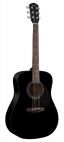 FENDER CD-60 DREADNOUGHT BLACK акустическая гитара, цвет черный, задняя дека и обечайка - нато