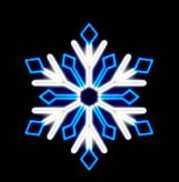 Светодиодная снежинка "Бело-синяя"