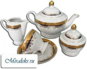 Чайный сервиз 6 персон (15пр); "Кристина" декор "Синяя лилия" CHRISTINE 8700200