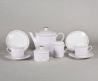 Чайный сервиз, 6 персон (15 предметов); декор "Лиловое плетение", Сабина 243А