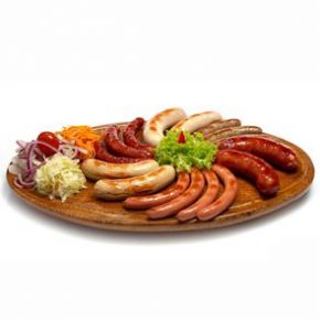 Сет фирменных колбасок гриль Set sausages grilled specialties 580/15/15/15/15/15/60гр.