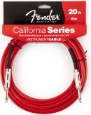 FENDER 20' CALIFORNIA INSTRUMENT CABLE CANDY APPLE RED инструментальный кабель 6 метров