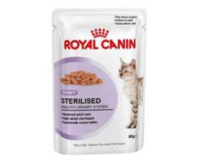 Влажный Корм Royal Canin (Роял Канин) Feline Health Nutrition Sterilised Gravy Для Кастрированных Котов и Стерилизованных Кошек Аппетитные Кусочки в Соусе 85г Набор 12шт  .Royal Canin