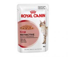 Влажный Корм Royal Canin (Роял Канин) Feline Health Nutrition Adult Instinctive Gravy Для Кошек Аппетитные Кусочки в Соусе 85г (в Наборе 12шт)  .Royal Canin