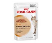 Влажный Корм Royal Canin (Роял Канин) Feline Health Nutrition Intense Beauty Gravy Для Кошек Аппетитные Кусочки в Соусе Для Поддержания Красоты Шерсти 85г (в Наборе 12шт)  .Royal Canin