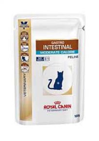 Лечебный Влажный Корм Royal Canin (Роял Канин) Veterinary Diet Feline Gastro Intestinal Moderate Calorie Для Кошек При Нарушении Пищеварения с Пониженным Уровнем Калорий 100г .Royal Canin