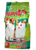 Наполнитель Brava (Брава) 5л Комкующийся Для Котят и Гладкошерстных Кошек (1*4)  Брава