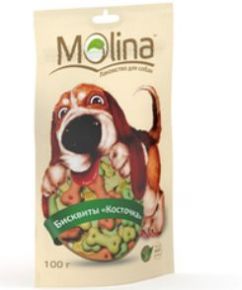 Лакомство Molina (Молина) для Собак Бисквитная Косточка 100г Molina
