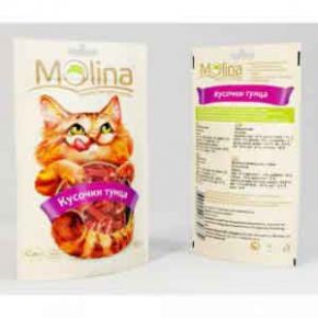 Лакомство Molina Для Кошек Кусочки Тунца 80г Molina