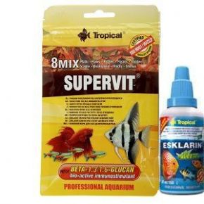 Корм Для Рыб Tropical (Тропикал) Supervit Duopack 2в1 12г + Esklarin 10мл 70011  Tropical