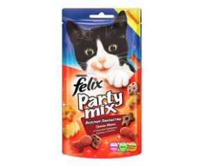 Лакомство Felix (Феликс) Party Mix Для Кошек Гриль Микс 60г (1*8) Felix