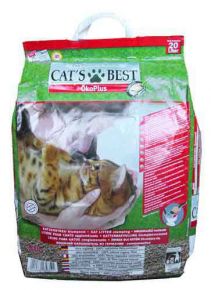 Наполнитель Cat`S Best Eko Plus Для Кошек 20л-9кг Деревянный Комкующийся  Cat`S Best