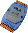 ICP DAS I-7080D   Модуль ввода - вывода, 2 канала счетчика/частотомера / 2 канала дискретного вывода, с индикацией ICP DAS
