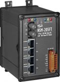 ICP DAS NSM-205FT   Промышленный 5-портовый неуправляемый коммутатор: 4 х 10/100 BaseT(X), 1 х 100BaseFX (многомодовое волокно, разъем ST, до 2 км), м ICP DAS