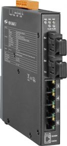 ICP DAS NSM-206AFC-T   Индустриальный коммутатор с 4 портами 10/100 Base-T Ethernet и 2 портами Single-mode 100 Base-FX, 2 км, металлический корпус ICP DAS