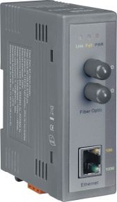 ICP DAS NS-200FT   Промышленный медиаконвертер Ethernet 10/100BaseTX в 100BaseFX (многомодовое оптоволокно, разъем ST, до 2 км), в пластиковом корпусе ICP DAS