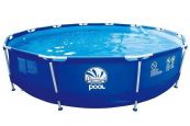 Бассейн ROUND STEEL FRAME POOLS круглый бассейн со стальной рамой+фильтр-насос(300GAL) 360х76