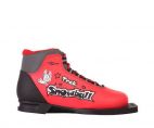 Ботинки лыжные TREK Snowball ИК NN75 (красный, лого черный) р.30