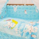 Комплект в кроватку для новорожденного "ПАННО" 7 предметов Мама Шила МамаШила
