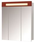 Зеркало-шкаф Мойдодыр Париж ЗШ-80 красное со светильником Мойдодыр