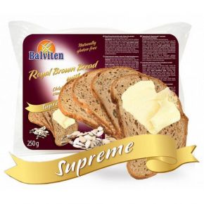 Хлеб черный "Королевский" с зернами, без глютена, ROYAL BROWN BREAD, KROLEWSKI CIEMNY 250 гр., Balviten