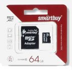 Накопители и жесткие диски SMART BUY microSDXC Class 10 64GB + SD adapter