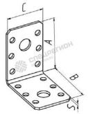 Уголок крепежный 50*50*35*2,0 мм оцинкованный