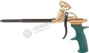 Пистолет 06857 KRAFTOOL "GOLD-KRAFT" для монтажной пены, полностью латунный корпус Kraftool