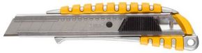 Нож 09143 STAYER "MASTER" металлический обрезиненный корпус, автостоп, 18мм Stayer
