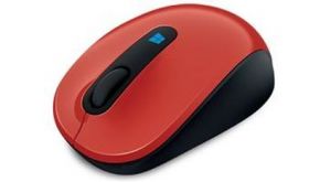 Мышь компьютерная беспроводная Microsoft Sculpt Mobile Mouse Red USB (43U-00026)