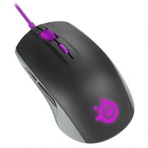 Мышь компьютерная проводная Steelseries Rival 100 Sakura Purple черный/фиолетовый (62338)